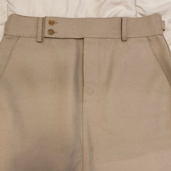 Rare! Gucci Italian Vintage Wool Tailored Pencil Skirt Beige Size 42 (US 6) - Picture 3 of 16